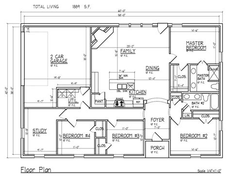 60x40 metal house plans|40x50 4 bedroom house plans.